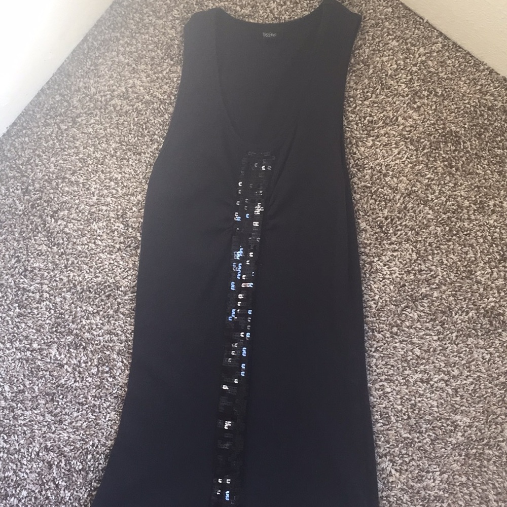 Classic black sequin tank